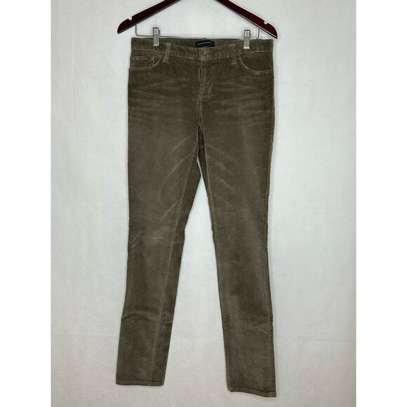 Banana Republic Pants Women SZ 27 Brown Corduroy Cotton Low Rise y2k Minimalist - Picture 1 of 9